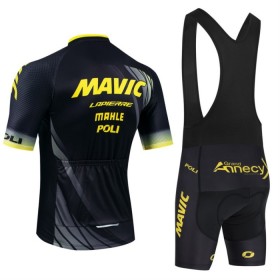 Set Fietsshirt + Korte Koersbroek 2024 Mavic Zwart